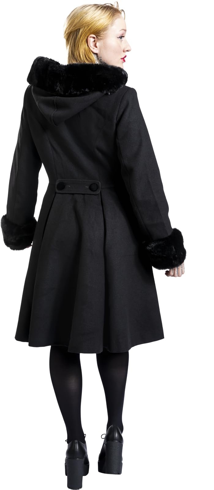 Пальто Hell Bunny Oita Жіноче Чорний Gothic, фото №6 Пальто Hell Bunny Oita Жіноче Чорний Gothic, фото №6