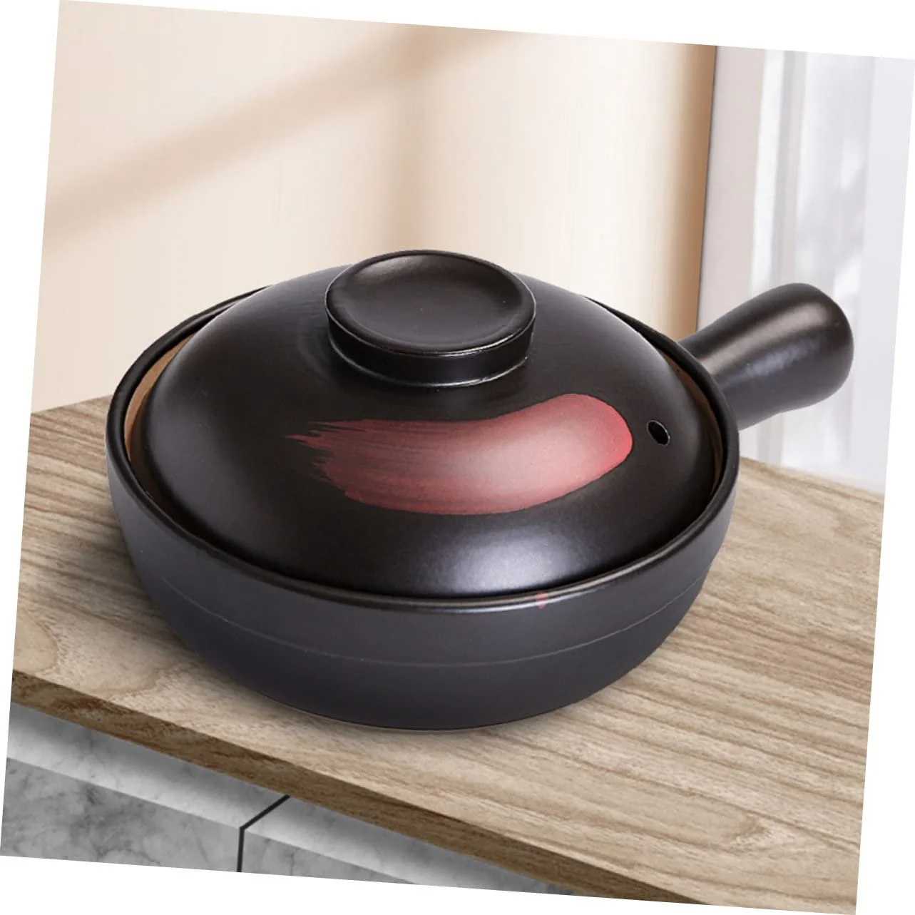 Кастрюля-жаровня Керамическая Глиняная с крышкой Плоское дно, фото №7