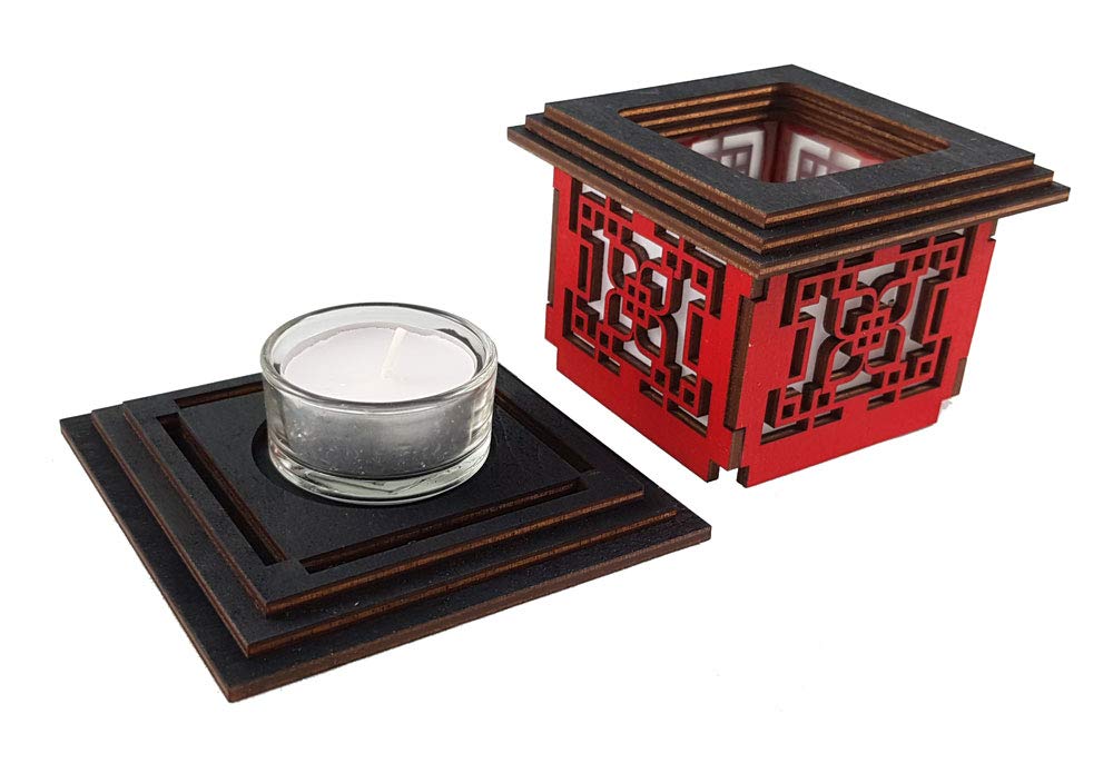 Підсвічник Tanno Design Japan Akina з функцією чайної свічки червоний/чорний, фото №3