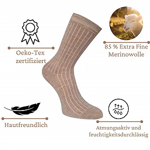 Шкарпетки з теплої мериносової вовни Жіночі - Luxury Quality з Литви synthetic.ua - Фото 1