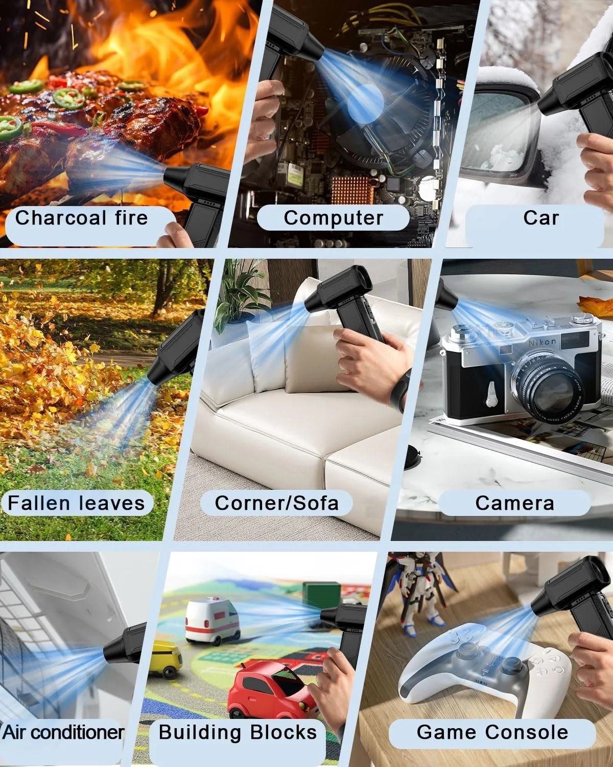 Электрическая воздуходувка 180 000 об/мин регулируемая скорость, фото №6 Электрическая воздуходувка 180 000 об/мин регулируемая скорость, фото №6