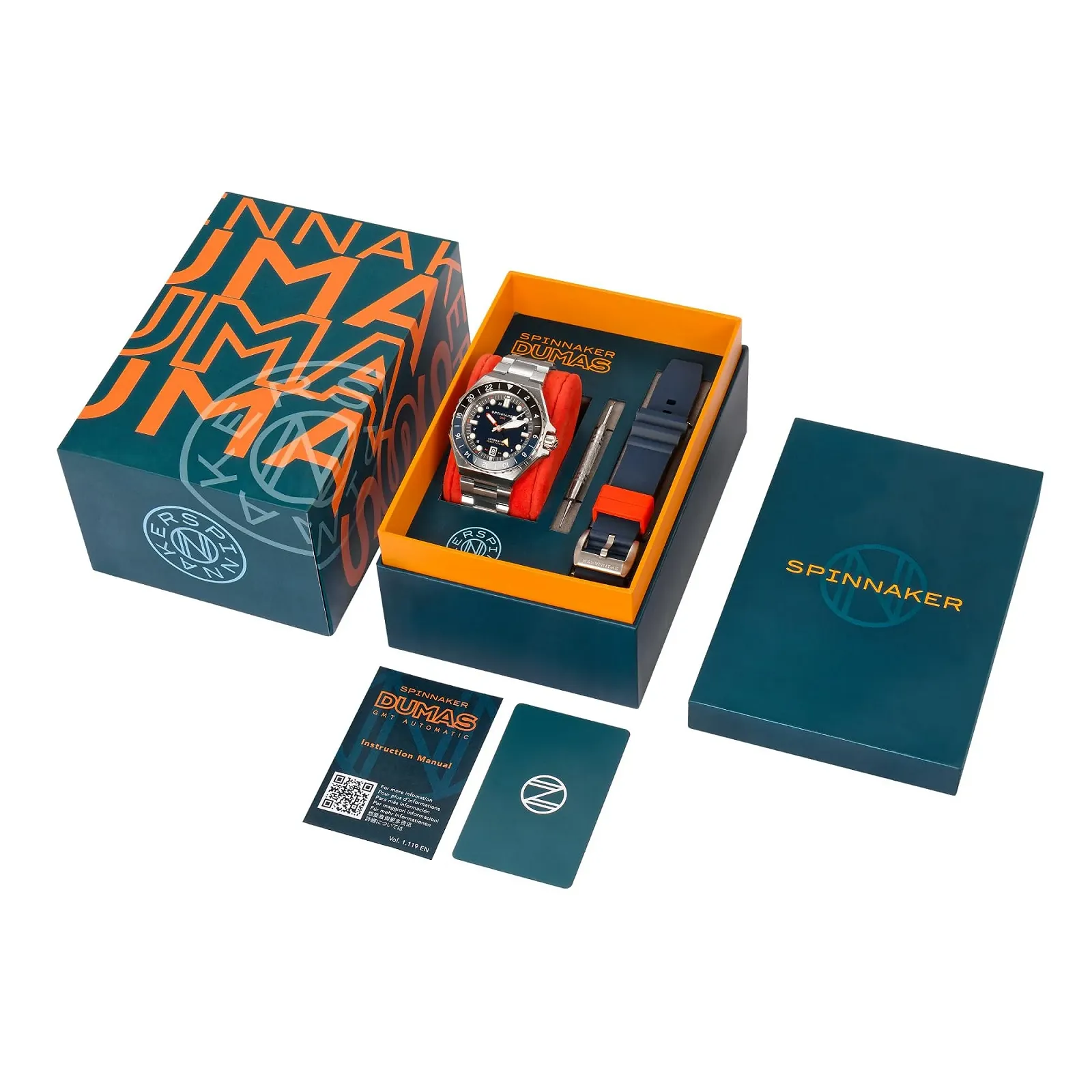 Мужские автоматические часы Spinnaker Dumas GMT 43 мм, сплошной ремешок из нержавеющей стали SP-5119, фото №8 Мужские автоматические часы Spinnaker Dumas GMT 43 мм, сплошной ремешок из нержавеющей стали SP-5119, фото №8