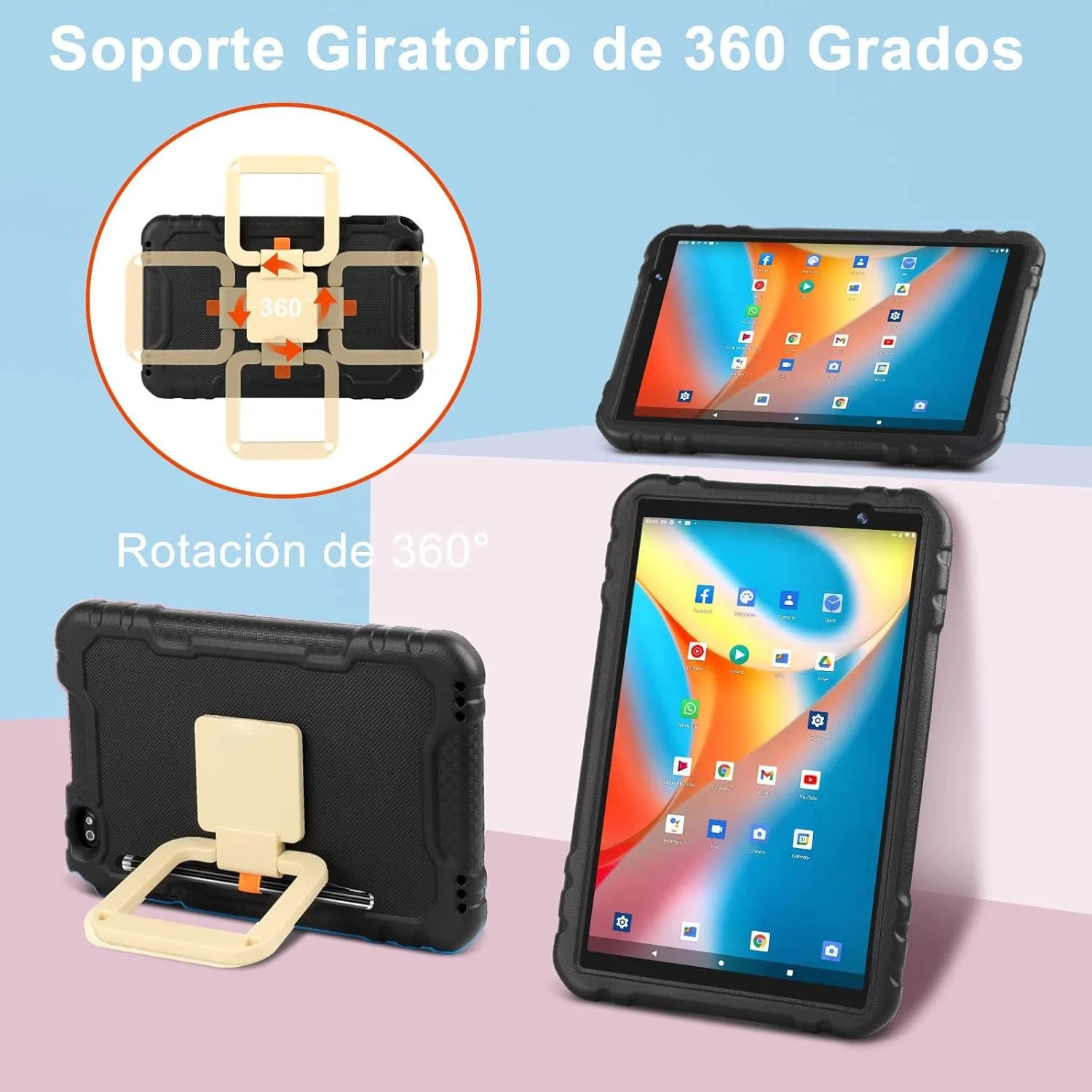 Планшет 10" HD Aokwei X500_T_US (8+6)/128Gb 8 ядер Android 13 8000 mAh Черный, фото №2