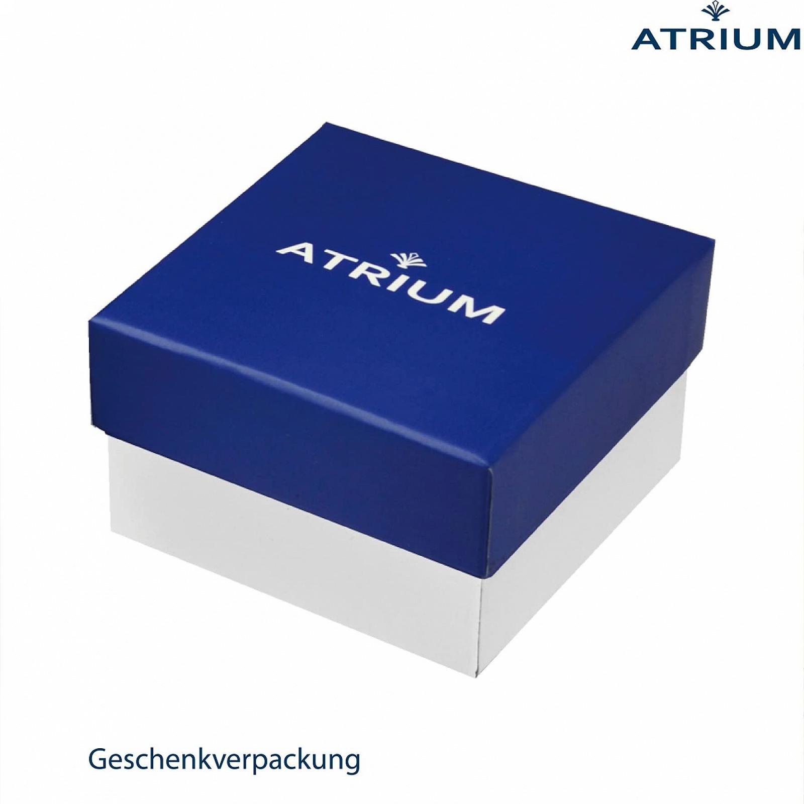 Женские аналоговые кварцевые часы Atrium A27-64, нержавеющая сталь, 5 Bar, дата, люминесцентные стрелки, гибкий браслет, двухцветный, фото №6