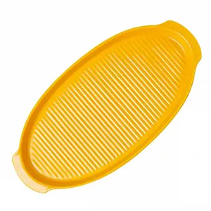 Форма для выпечки Cabilock керамическая овальная с двумя ручками Желтая (S) - Фото 1