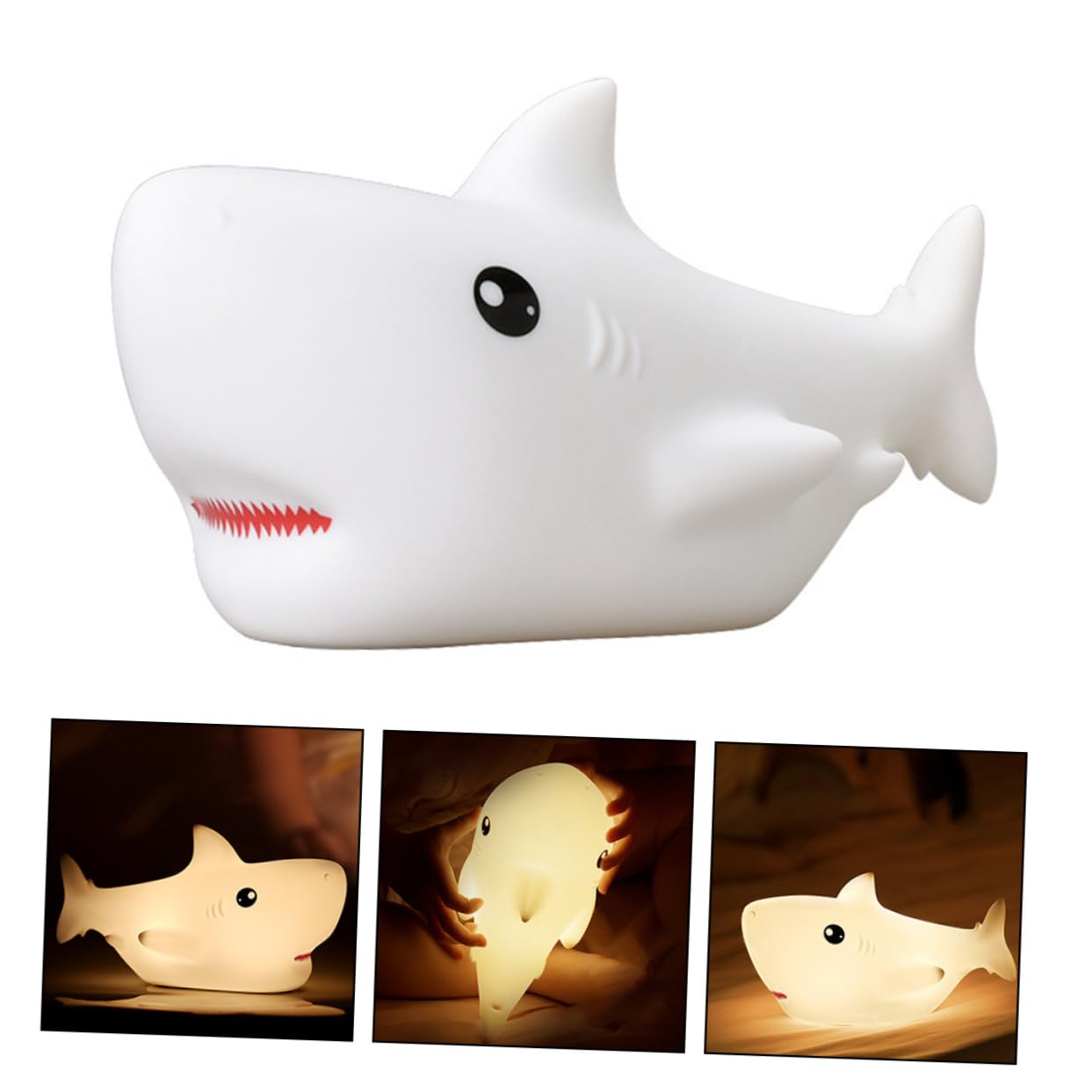 Лампа HEMOTON Shark Children's Room Lamp LED Ночной светильник Animal Animal Lamp White Baby Light ABS, фото №4