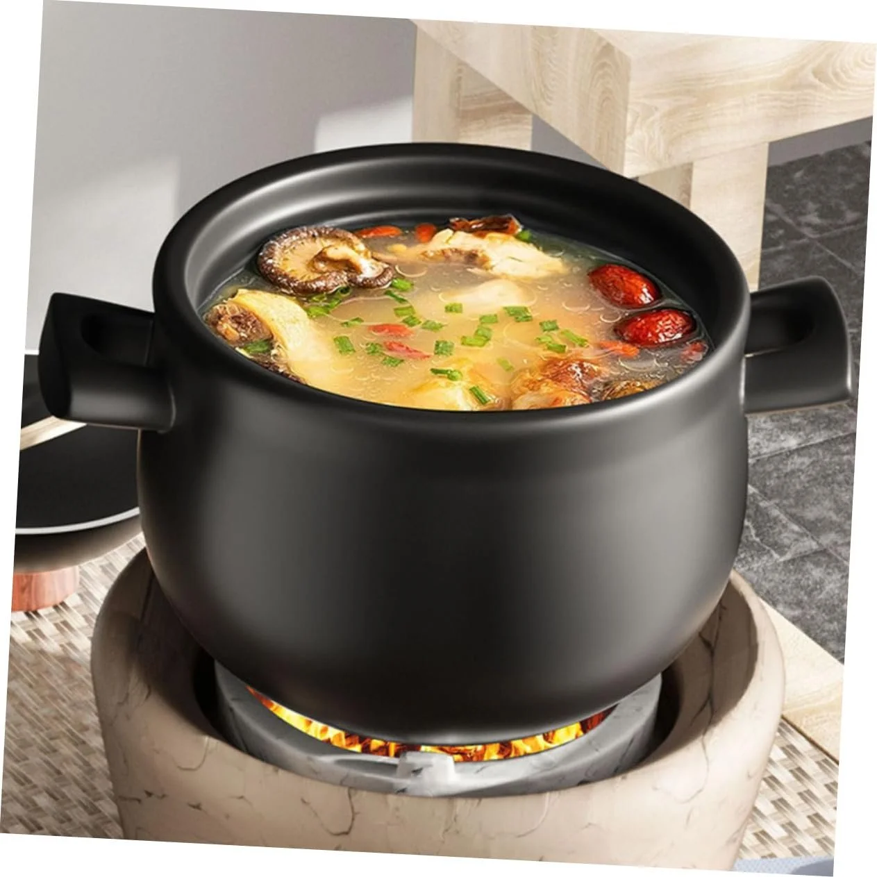 Кастрюля Cabilock 3,6 л керамическая с ручками, фото №2