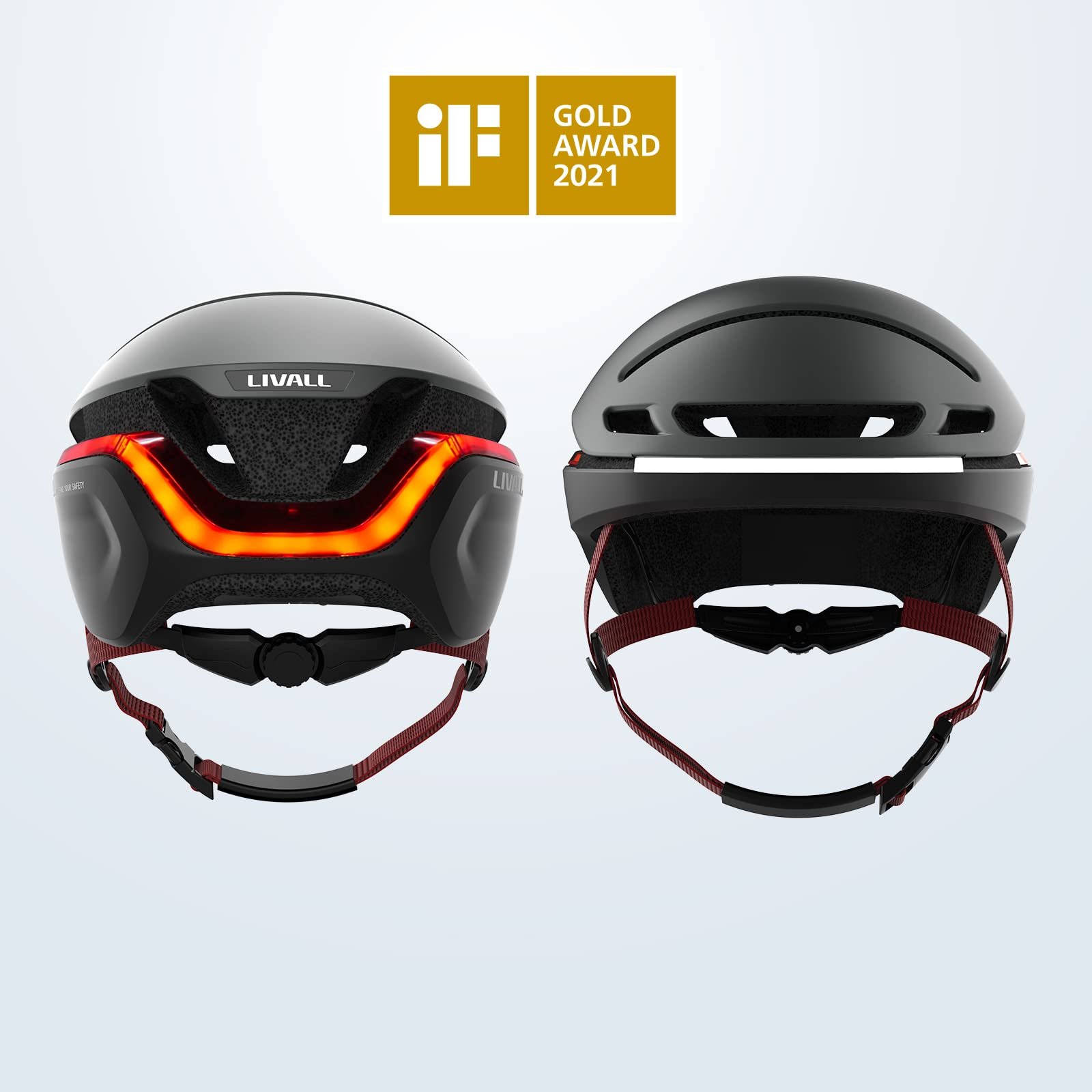 Велосипедний шолом LIVALL EVO21 Smart з підсвічуванням, з ширококутною підсвіткою, індикатором, попереджувальним світлом гальма, виявленням падіння, фото №4