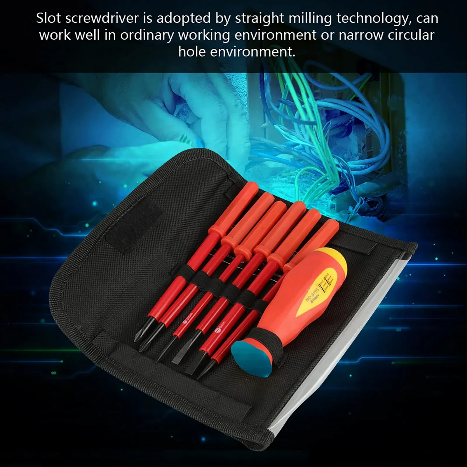 Набір викруток електрика Artillery 7 предметів багатофункціональний ізольований SL PH тестер напруги, фото №7