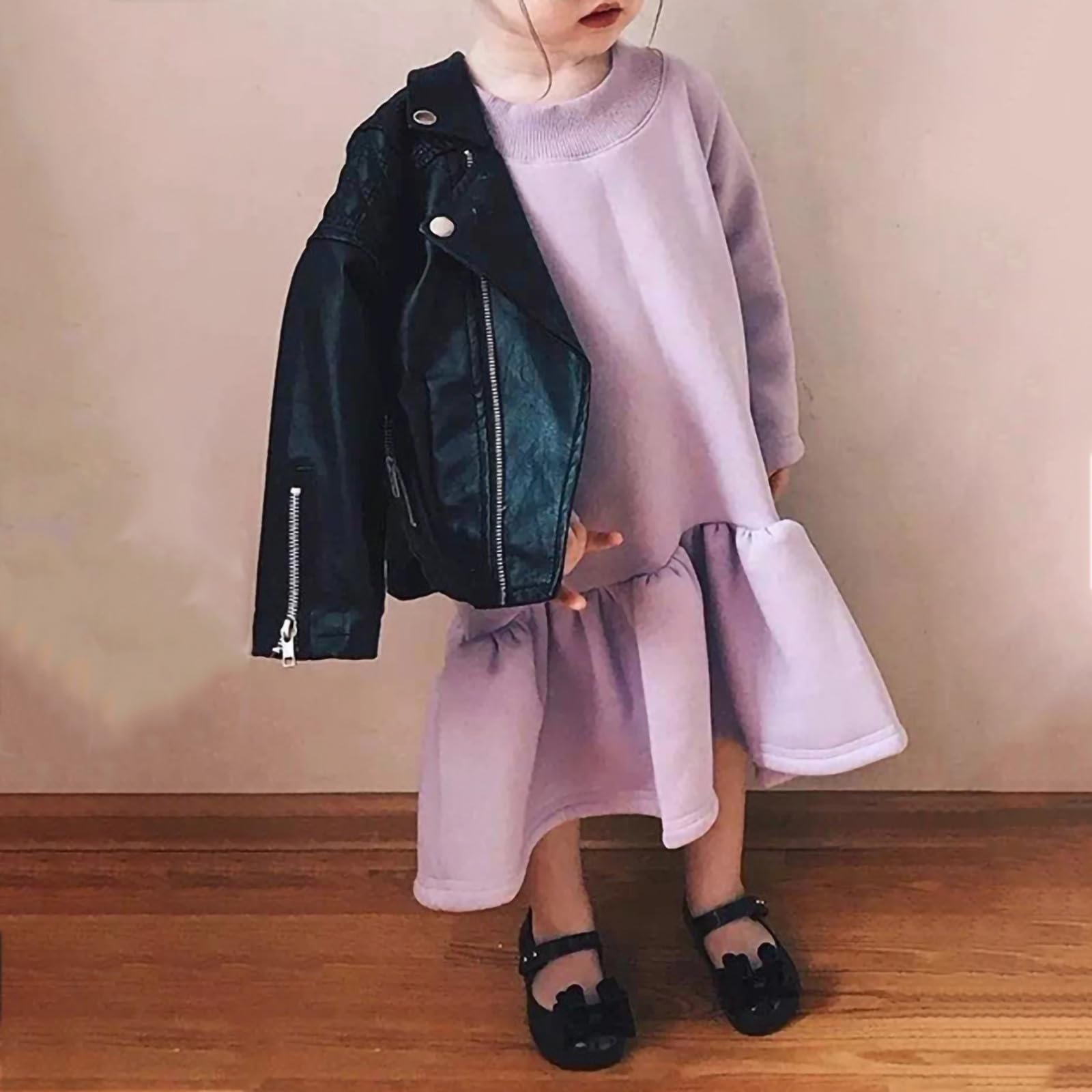 Детская Куртка PU для мальчиков и девочек, однотонная, с лацканами, на молнии, легкая кожаная куртка, модное пальто, верхняя одежда, милая повседневная кожаная куртка (1-5 лет), фото №3 Детская Куртка PU для мальчиков и девочек, однотонная, с лацканами, на молнии, легкая кожаная куртка, модное пальто, верхняя одежда, милая повседневная кожаная куртка (1-5 лет), фото №3