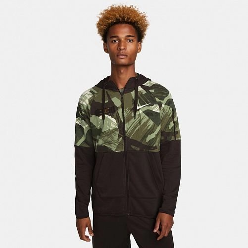 Джемпер Nike Dri-Fit Fleece Hooded Full-Zip Camo M, фото №1