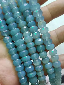 Бусины Халцедон Натуральный Круглый 7-9 мм, нить длиной 22,86 см, камни для ожерелья и браслета - Фото 1