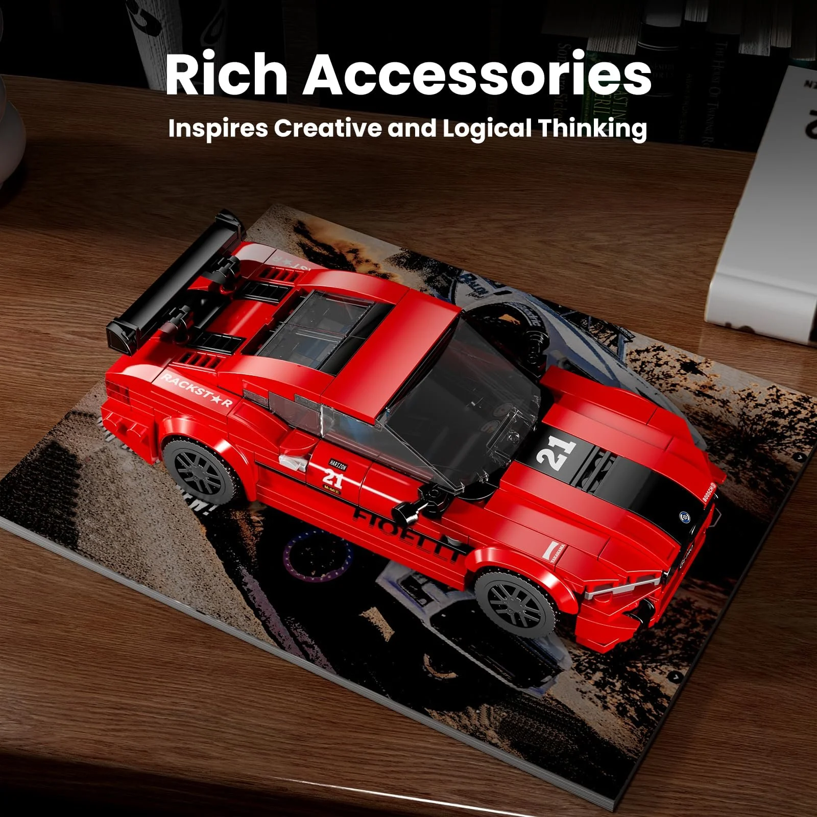 Конструктор Mould King Speed Champion Дрифт Автомобиль M8 Гоночный Автомобиль 481 деталь, фото №4 Конструктор Mould King Speed Champion Дрифт Автомобиль M8 Гоночный Автомобиль 481 деталь, фото №4