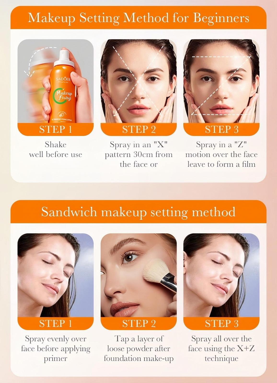 Спрей Primer Water Matte 5 Heavy VC Waterproof Makeup Fixation Mist 150мл, фото №5