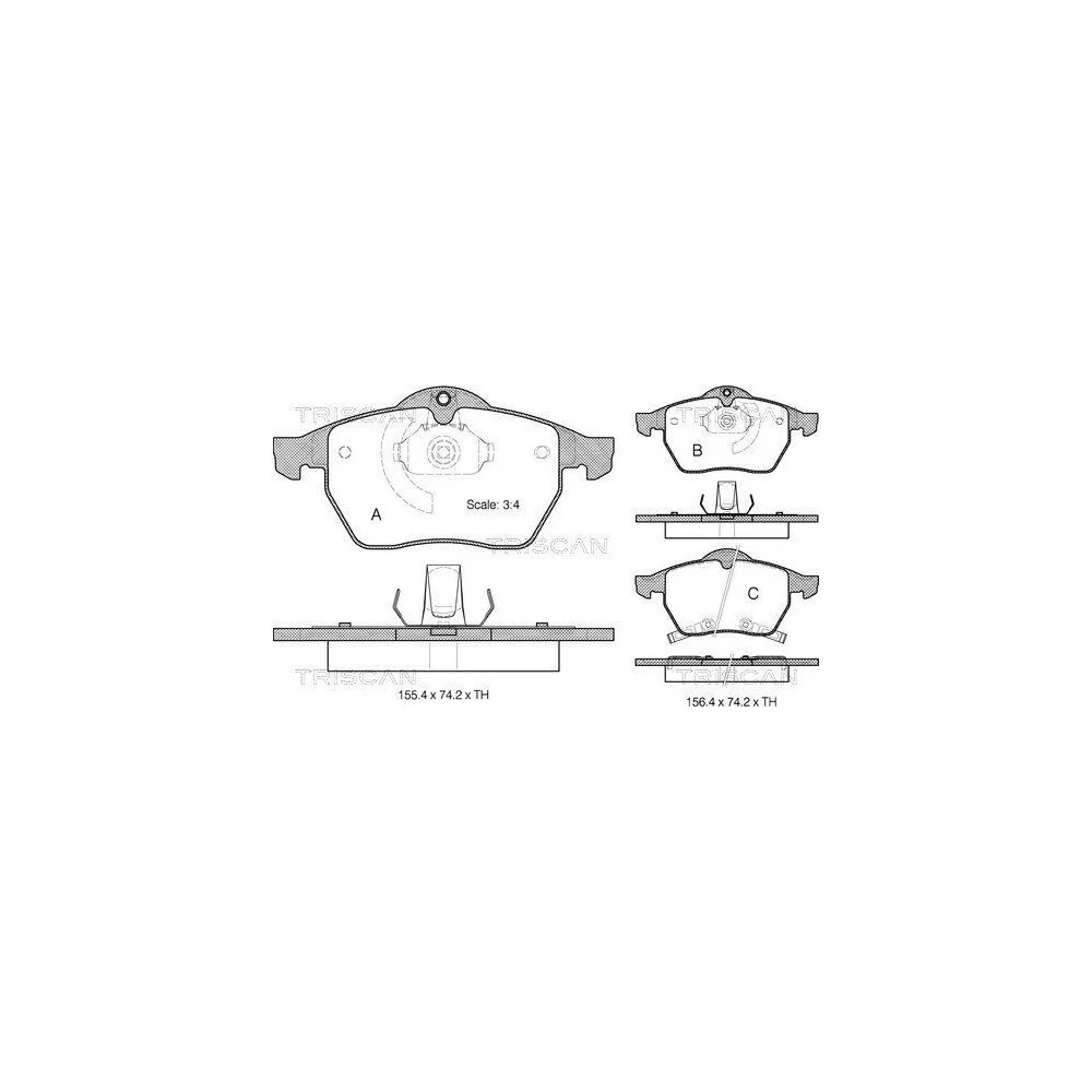 Комплект тормозных колодок, дисковый тормоз TRISCAN 8110 24011 для OPEL SAAB VAUXHALL, фото №1 Комплект тормозных колодок, дисковый тормоз TRISCAN 8110 24011 для OPEL SAAB VAUXHALL, фото №1