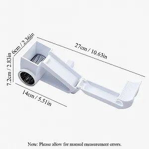 Ручна сирна терка з обертовою ручкою, багатофункціональна кухонна для пармезану, горіхів, шоколаду, часнику, 4 шт. synthetic.ua - Фото 1