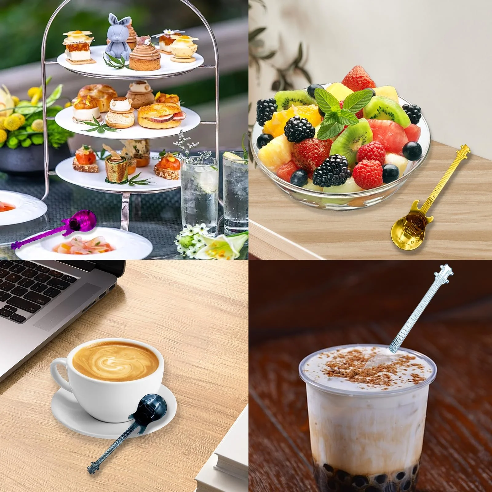 Кавова ложка  Форма гітари з нержавіючої сталі 304, фото №5