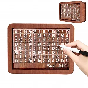 Скарбничка дерев'яна з цифрами EUR 1000 - Фото 1