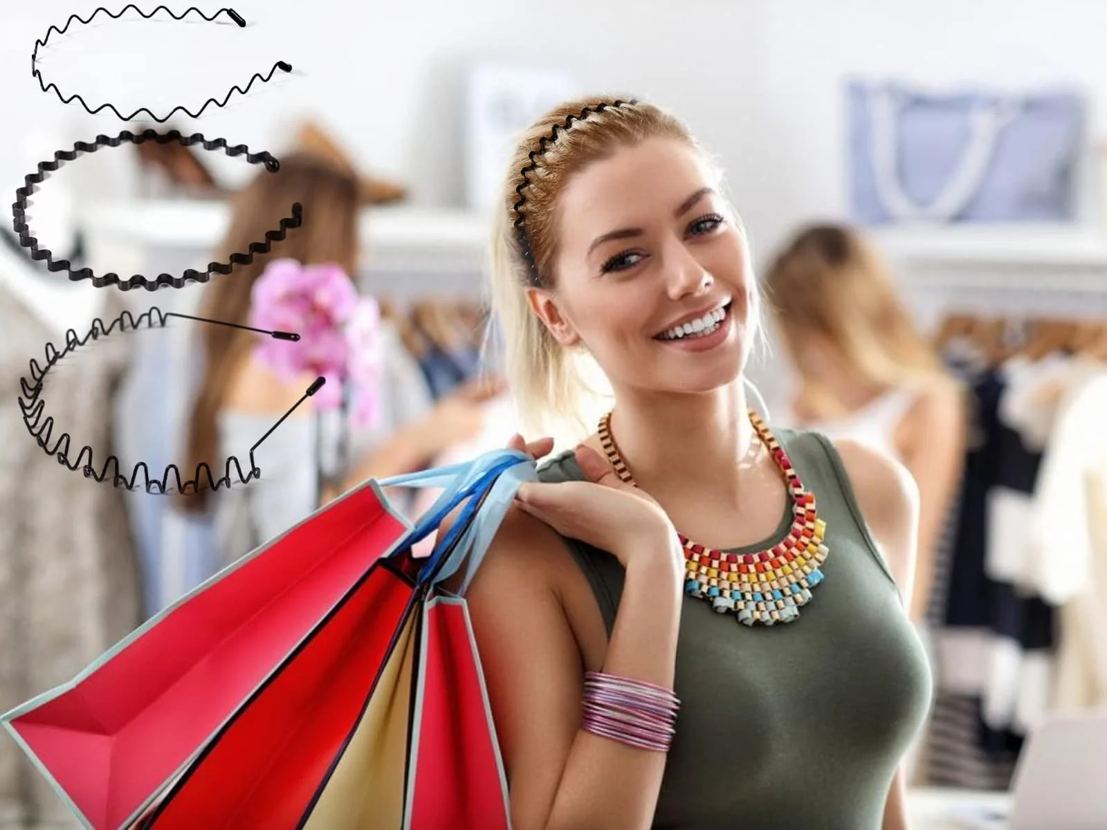 Набір з 3 обручів для волосся, фото №2 Набір з 3 обручів для волосся, фото №2