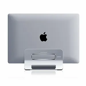 Подставка для ноутбука SODI, вертикальная подставка для MacBook Air, MacBook Pro, iPad, iPhone, регулируемая подставка для MacBook, серебристая - Фото 1