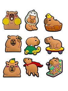 Джибітси Капібара capybara Jibbitz 9 шт аксесуари крокс прикраса Dz_158_7 - Фото 1