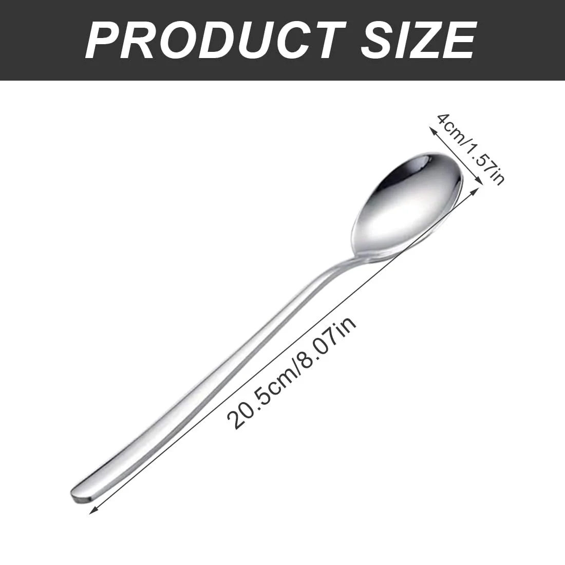 Ложка Кавова EBHO 10 шт, полірована поверхня, елегантний сучасний дизайн, фото №2