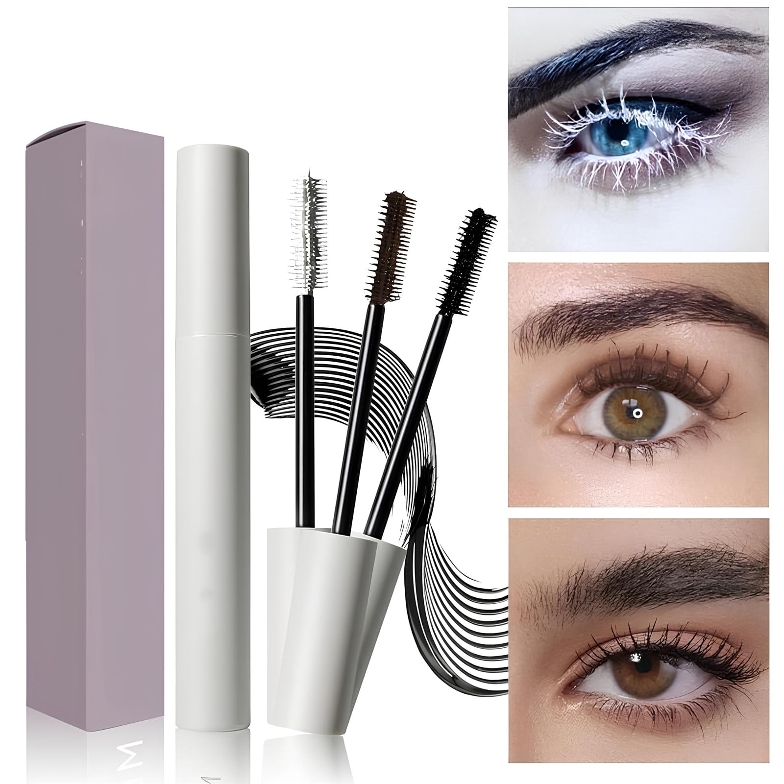Туш для вій Long Lasting, Voluminous, False Lash Effect, Curl and Volume, Sculpted White, фото №4
