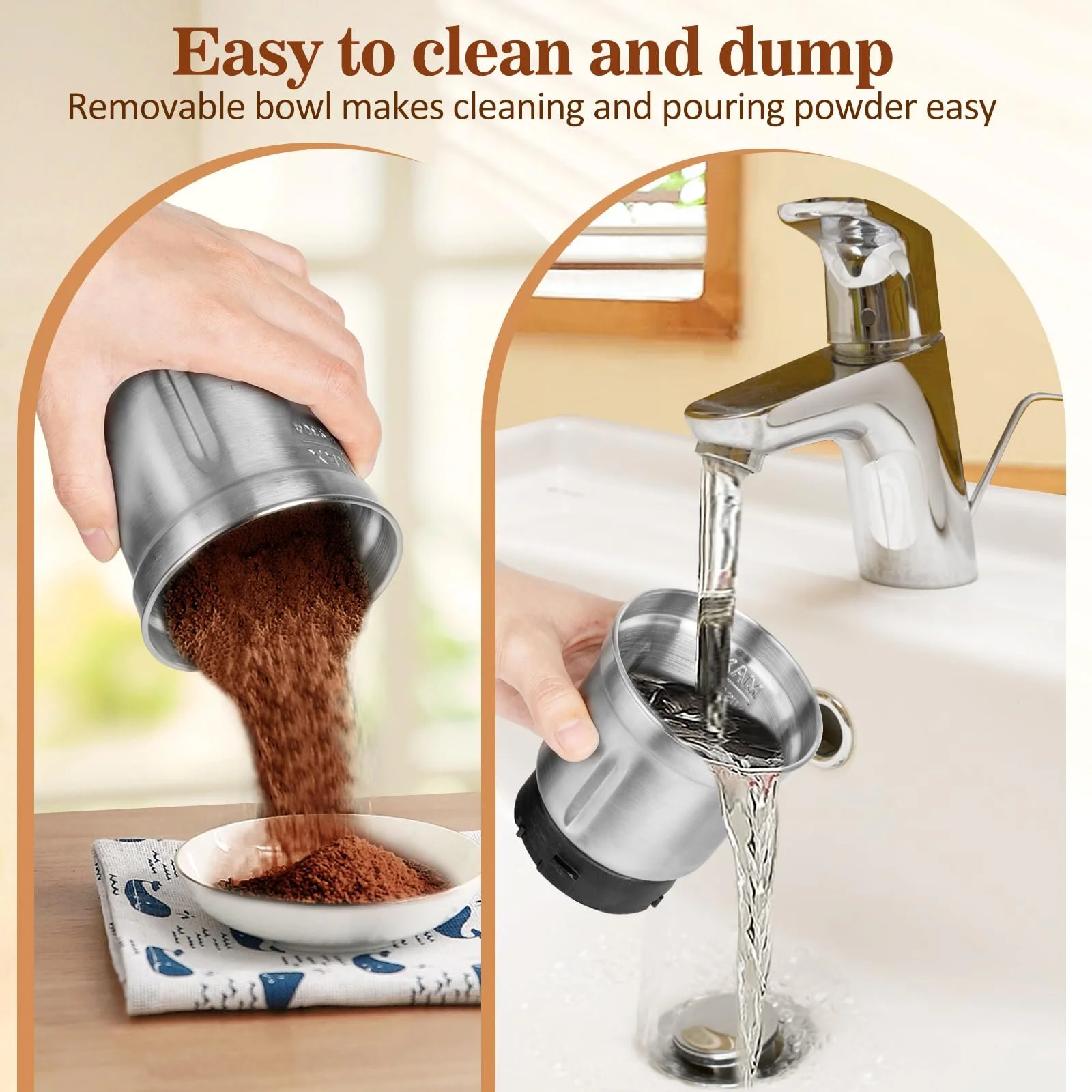 Електрична Кавомолка COOL KNIGHT 100г, для спецій, кавових зерен, горіхів, фото №3