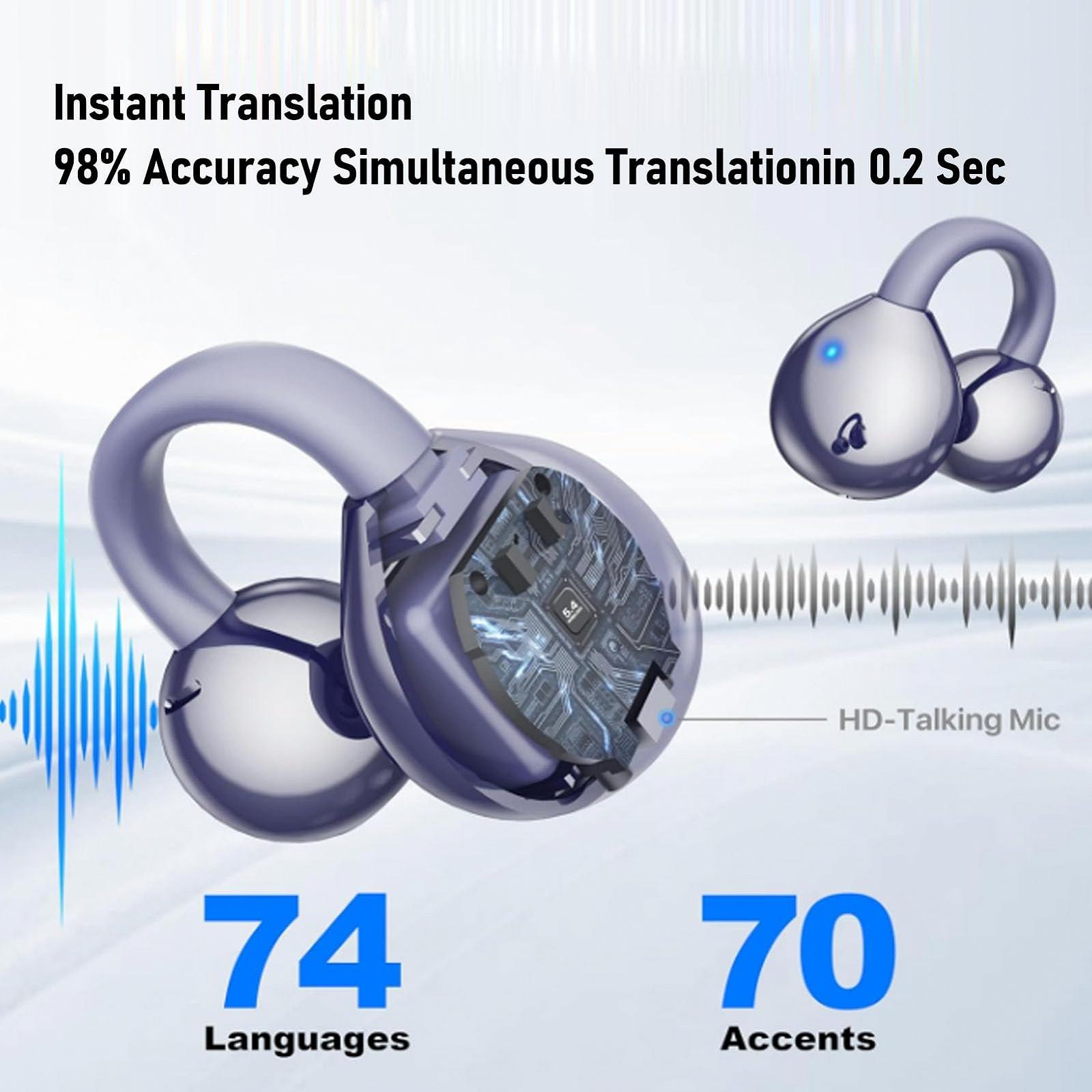 Наушники-переводчики VBESTLIFE, фиолетовые, фото №2