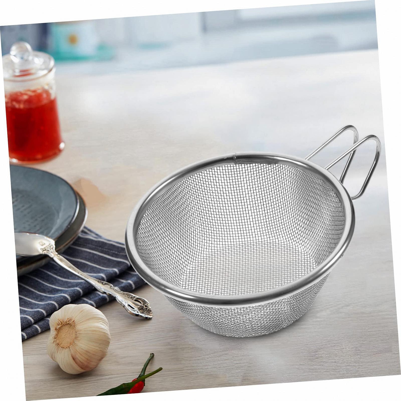 Миски из нержавеющей стали KOMBIUDA 2St Syrah Mesh-Löffel, кофейный фильтр, кухонная утварь, фильтр для сока, сита, сетчатые соковыжималки, фильтр для соевого молока, нержавеющая сталь, серебристый, фото №7