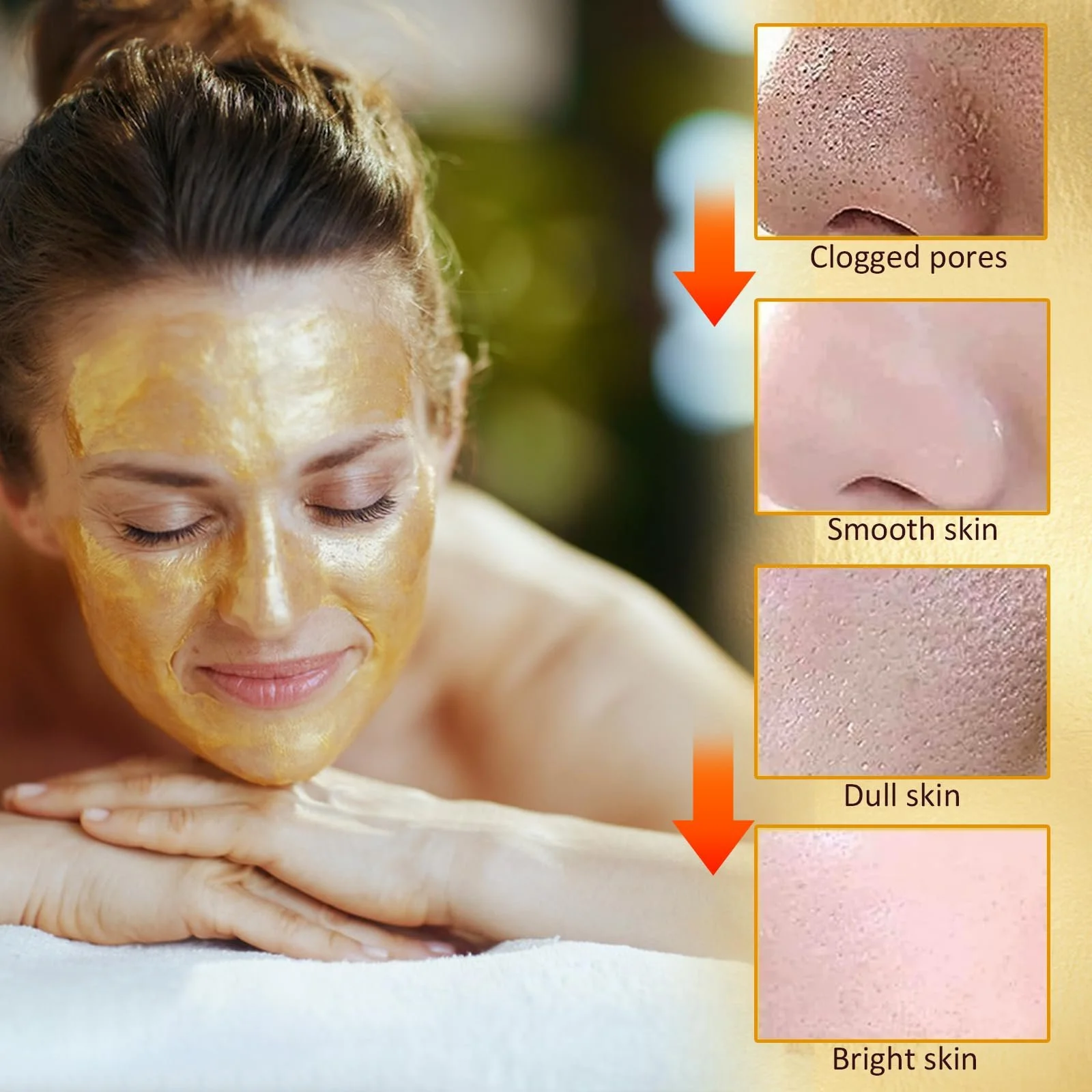 Набор масок для лица Змеиный пептидный золотой Venum, ретинол, змеиные пептиды, золотая маска для лица, укрепляющая маска для лица, антивозрастные маски для лица, золотой коллагеновый пилинг-маска для глубокой очистки, 2 шт по 100 мл, фото №5