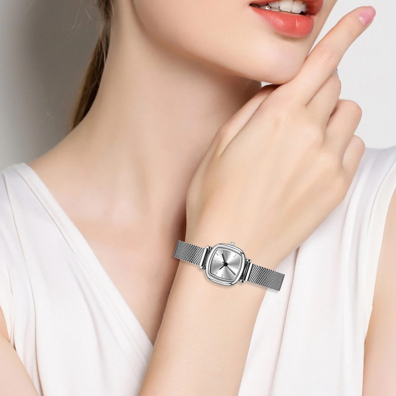 Женские часы Generisch Retro Fashion Minimalist Small Fine Square Shape, фото №2