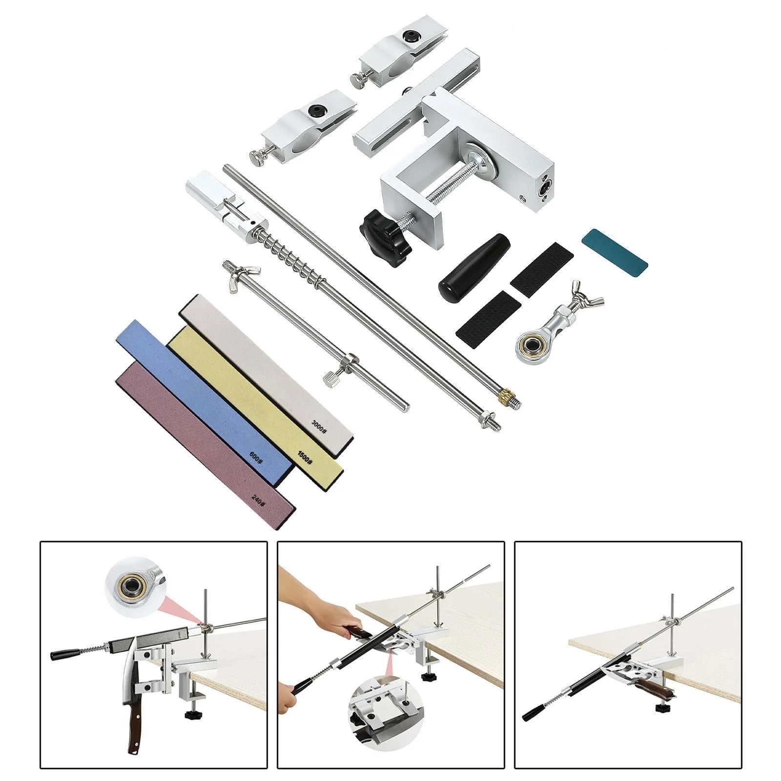 Точилка для ножей Set A Складная с точильными камнями Металл, фото №4