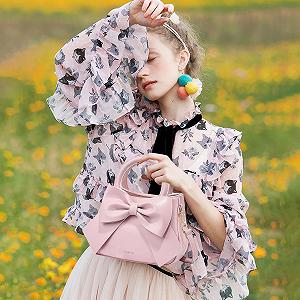 Сумка на плече NICOLE & DORIS Маленька Сумка з Ручкою-бантом зі Шкіри ПУ Мила Сумка на плече для дівчаток Сумка-сачел через плече synthetic.ua - Фото 1