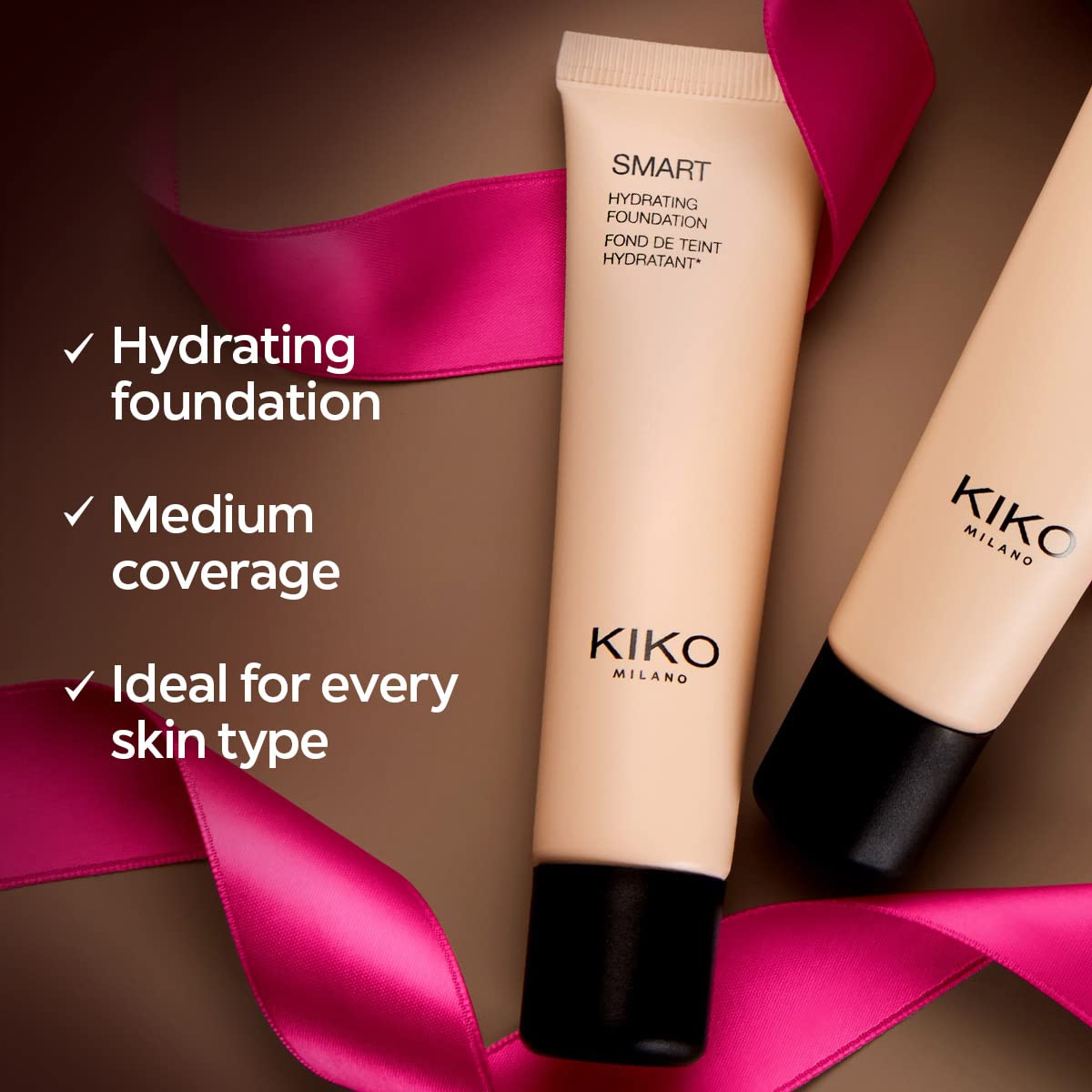 Тональний крем KIKO Milano Smart Hydrating Foundation 17 - N 60 Зволожуючий для обличчя, фото №3
