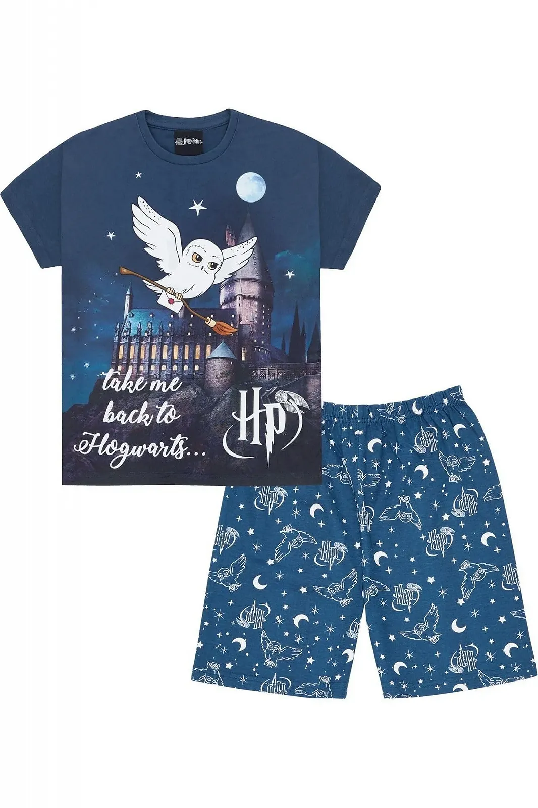 Пижама Harry Potter Hedwig Take Me Back to Hogwarts Короткая для девочек Темно-синий, фото №1 Пижама Harry Potter Hedwig Take Me Back to Hogwarts Короткая для девочек Темно-синий, фото №1