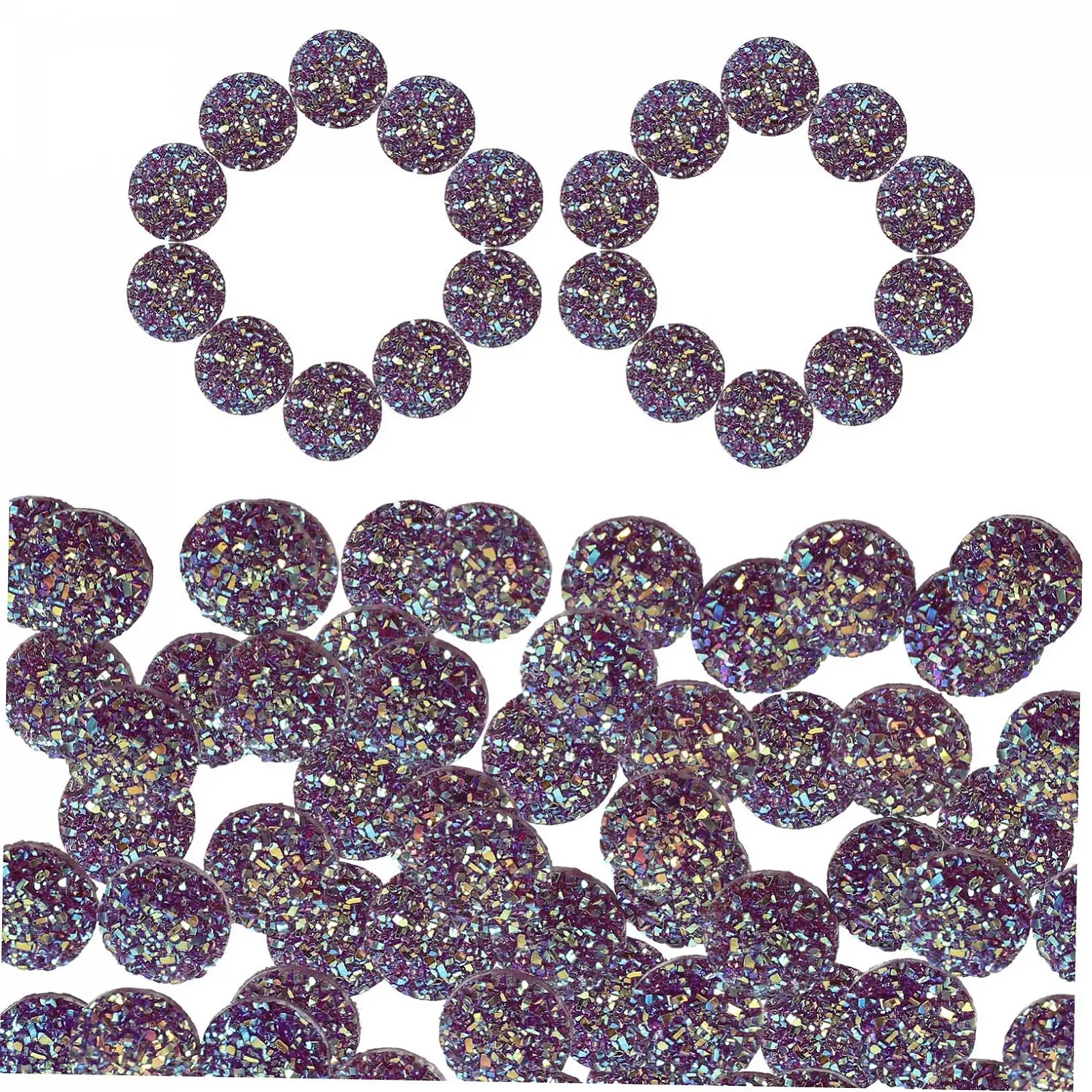 Стрази DECHOUS 400 штук, ювелірні аксесуари, смола, стрази, пласкі намистини, діамантові прикраси, опалові кристалічні, фото №9