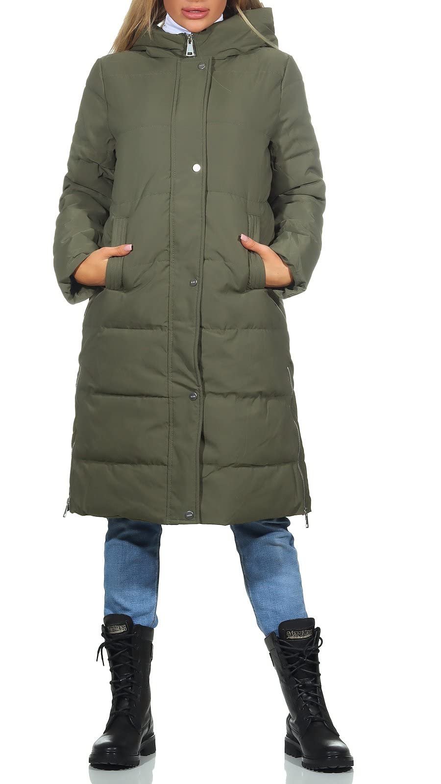 Пальто Hailys JK Alice Жіночий Хакі Базовий Вуличний стиль, фото №2