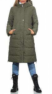 Пальто Hailys JK Alice Жіночий Хакі Базовий Вуличний стиль synthetic.ua - Фото 1