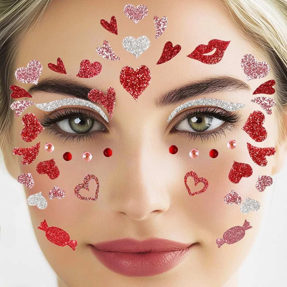 Обруч для волосся Серце Гліттер Червоний, фото №5