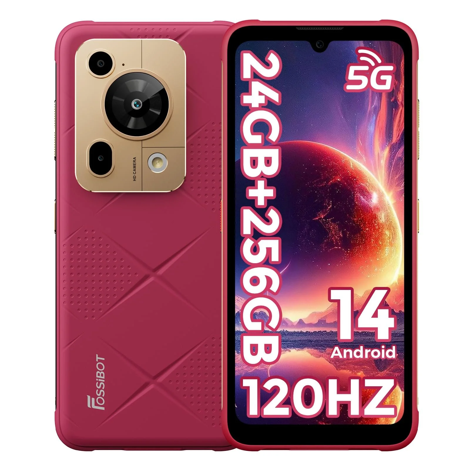 Смартфон FOSSiBOT F112 Pro 5G 24GB 256GB Red, фото №1