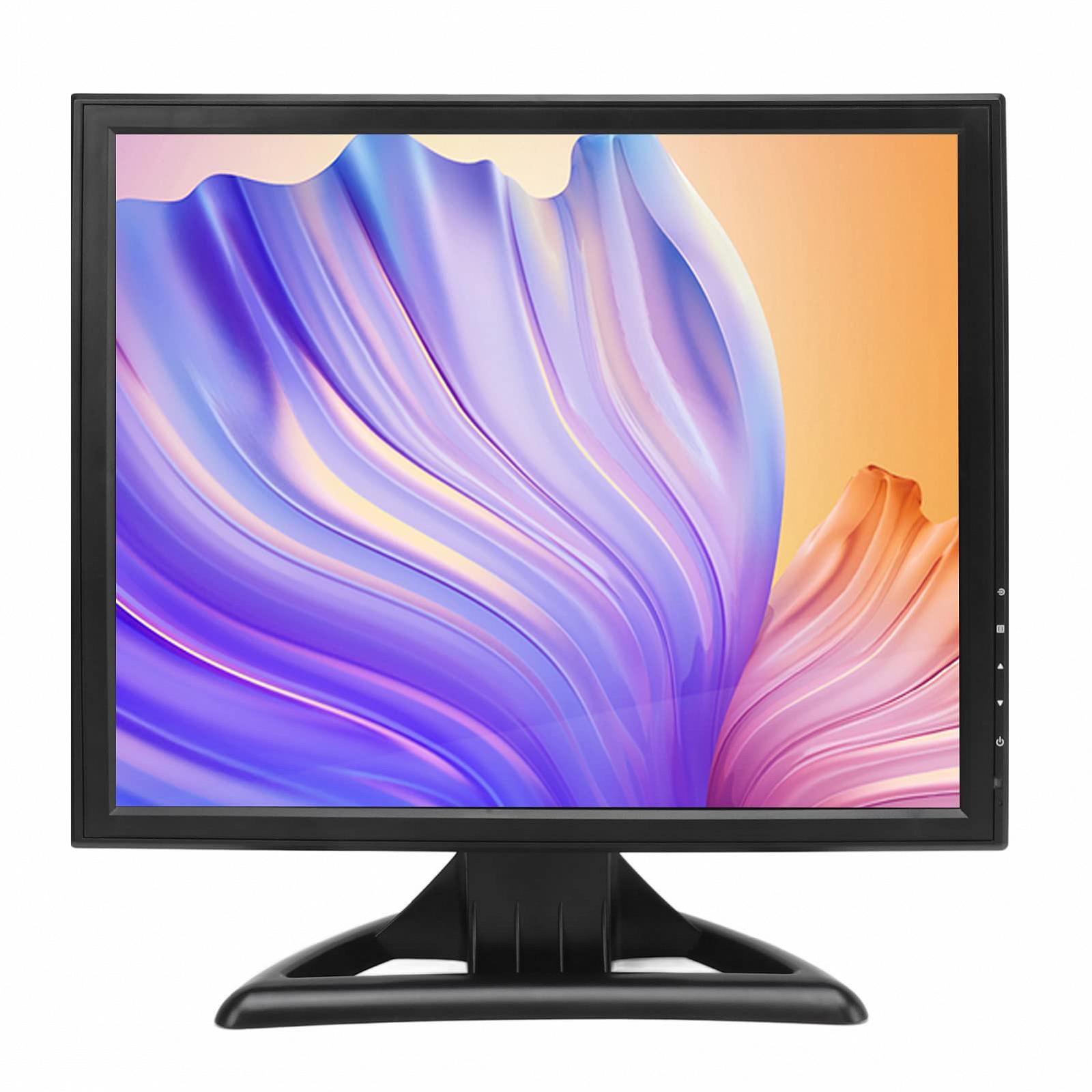 Монитор No Brand N/A 17 дюймов LED 1280 x 1024 HD цветной Два динамика пульт ДУ регулируемая подставка VGAAV BNC USB вход портативный (ЕС Вилка), фото №1