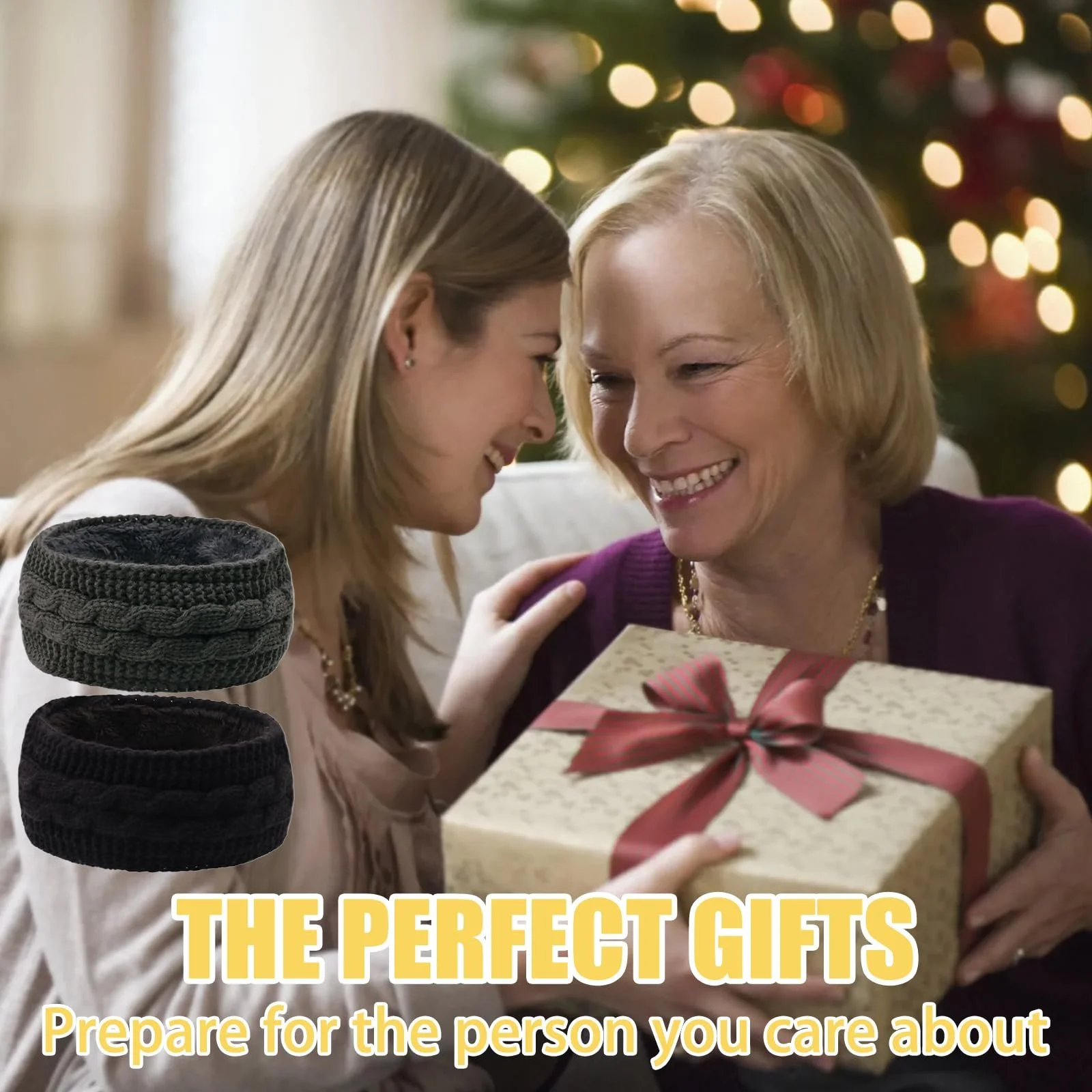 В'язана пов'язка на голову Жіноча Зимова Тепла, фото №7