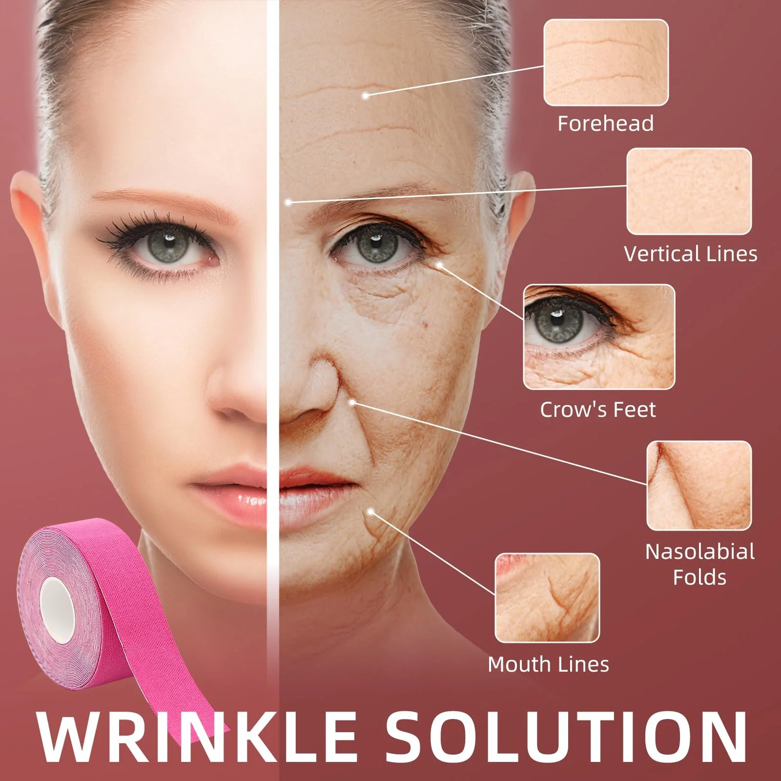 Стрічка для підтяжки обличчя Kisvic, 2 шт, фото №3