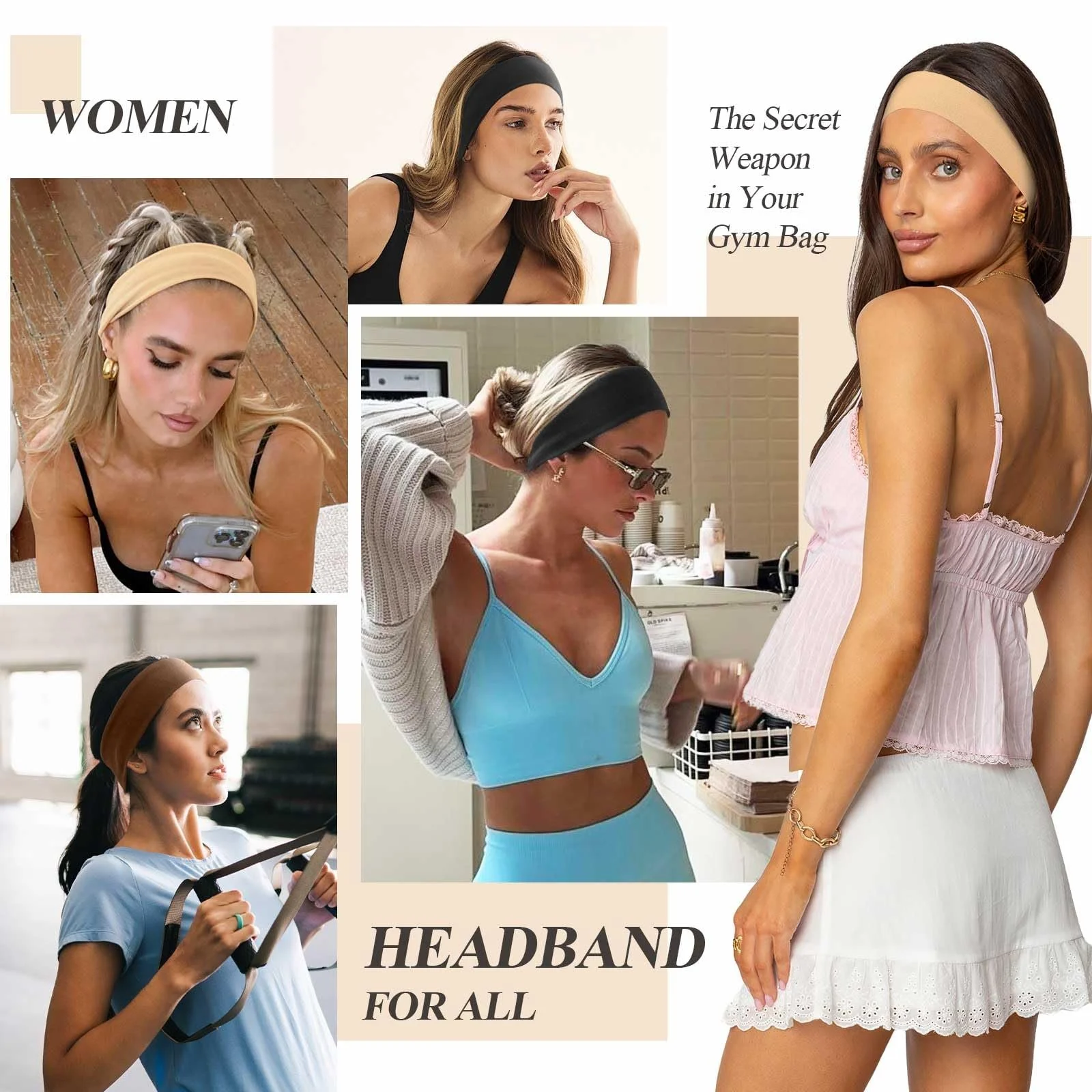 Тонкий Жіночий Пов'язка 3 шт. Спортивний, фото №2 Тонкий Жіночий Пов'язка 3 шт. Спортивний, фото №2