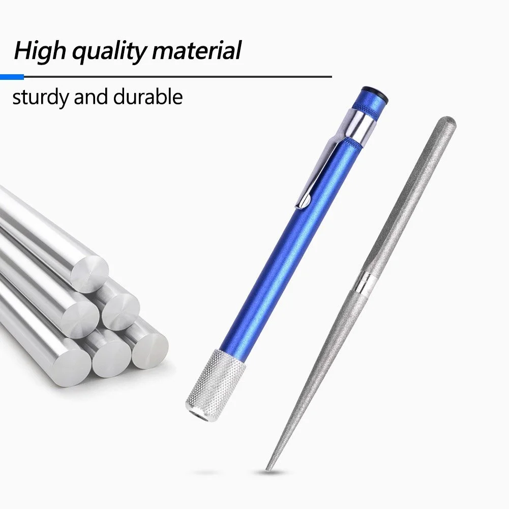 Точилка для ножей алмазная Tbest Diamond Sharpening Stone Pen Stick карманная выдвижная в форме ручки, фото №4