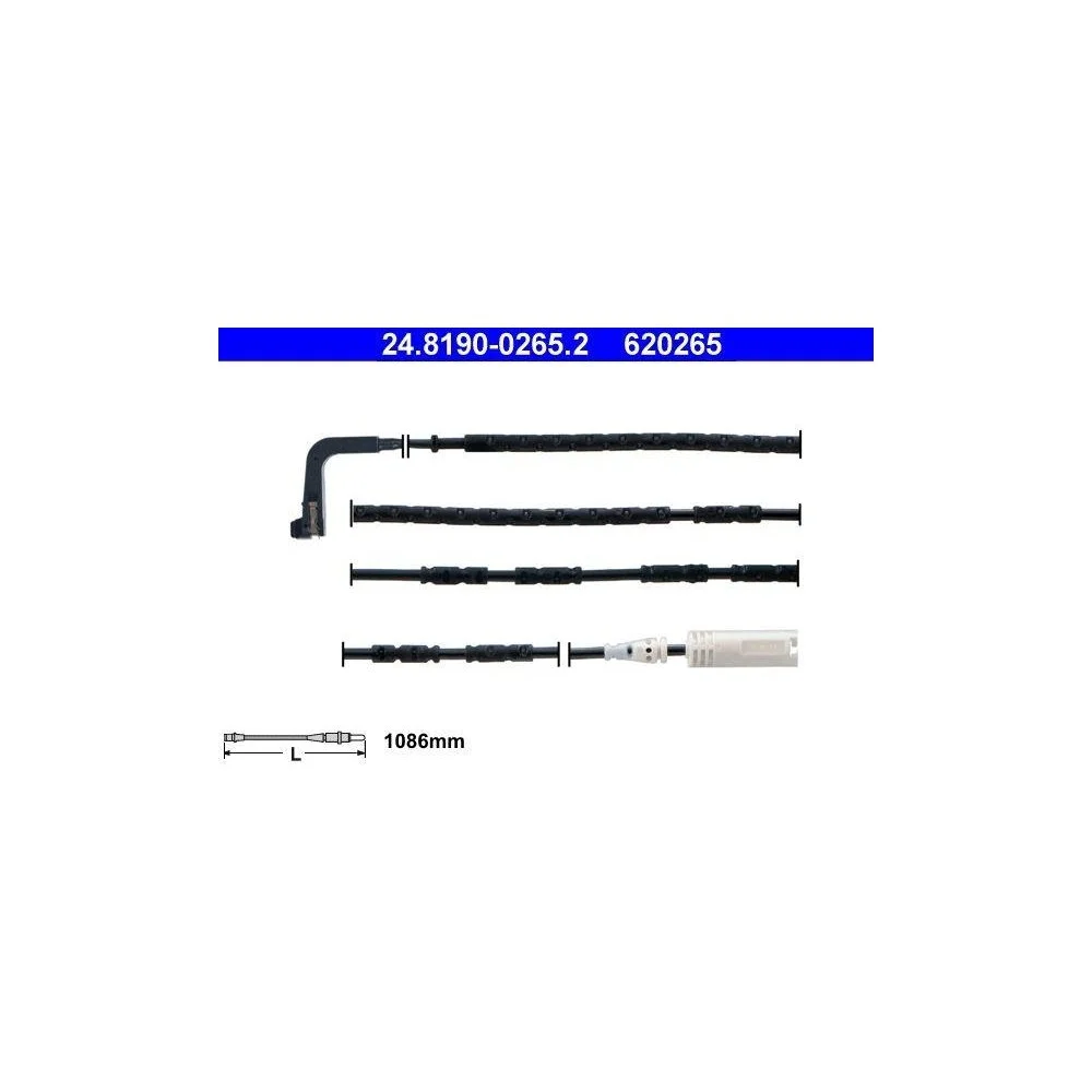 Датчик износа тормозных колодок ATE 24.8190-0265.2 для BMW задний мост, фото №1