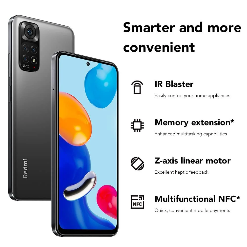 Смартфон Xiaomi Redmi Note 11 64 ГБ 4 ГБ RAM Dual SIM Graphite Grey, фото №5 Смартфон Xiaomi Redmi Note 11 64 ГБ 4 ГБ RAM Dual SIM Graphite Grey, фото №5