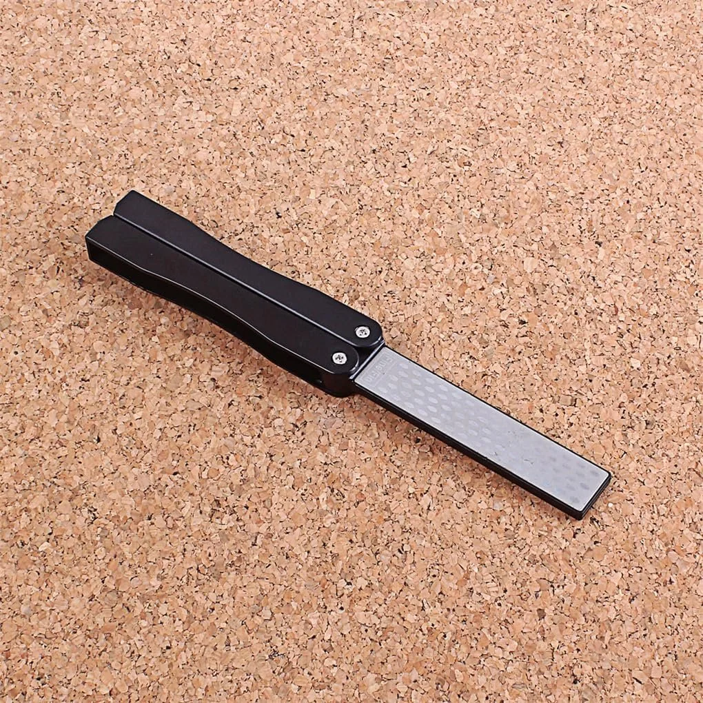 Точилка кишенькова складана алмазна зі стільниковою поверхнею Чорна, фото №2