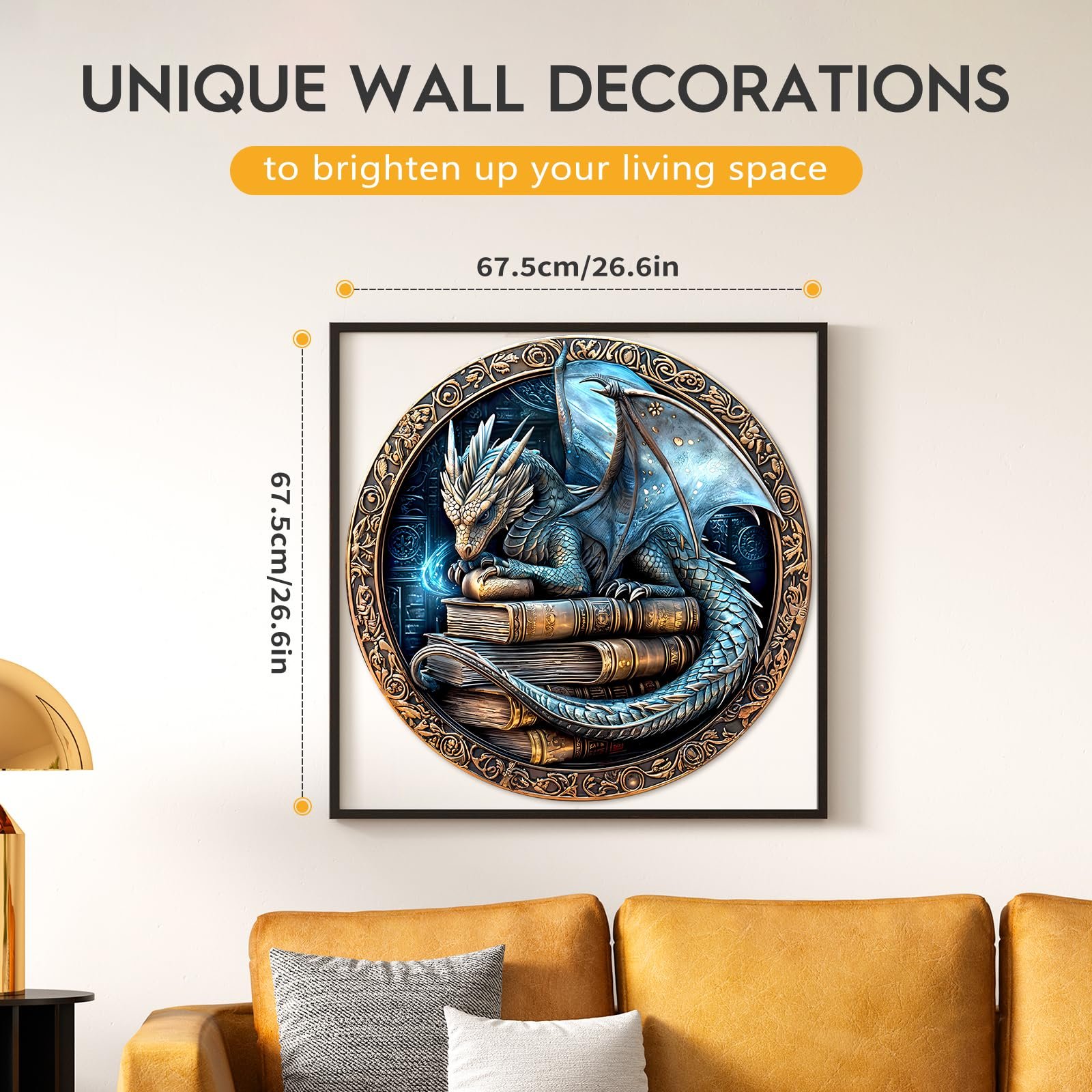 Пазл Blue Books Dragon 1000 деталей круглий 67.5 x 67.5 см синій картон, фото №1